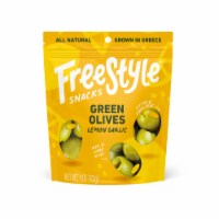 FreeStyle™ Lemon Garlic Greek Green Olives Perspective: Main