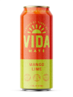 Yerba Mate Vida Mate Mango Lime Energy Drink Can Perspective: Main