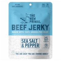 The New Primal Gluten Free Sea Salt & Pepper Grass Fed Beef Jerky Perspective: Main
