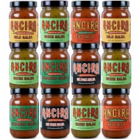 Ancira Salsa - 12 Pack Variety | Mild, Green, Hot, SixPack, Habanero 16oz
