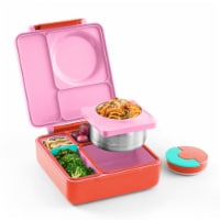 Omie OmieBox Bento Box for Kids - Insulated Lunch Box w/ 8oz Thermos - Pink Berry Perspective: Main