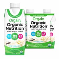 Orgain® Organic Nutrition™ Sweet Vanilla Bean Flavor Nutritional Shakes Perspective: Main