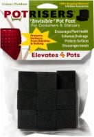 Potrisers Invisible Pot Feet for Containers and Statuary - 16 Pack - Black Perspective: Main