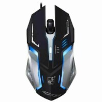 "Gaming Mouse 4 Button USB Wired LED Breathing Fire Button 1600 DPI Laptop PC USA (BLACK) "
