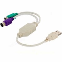 SANOXY PS/2 Dual PS2 to USB 2.0 Converter Active Adapter Cable for Computer Mouse, Keyboard