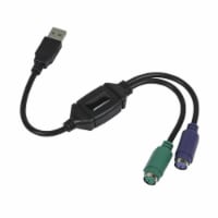 SANOXY PS/2 Dual PS2 to USB 2.0 Converter Active Adapter Cable for Computer Mouse, Keyboard-B