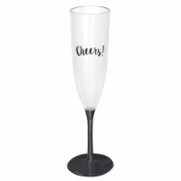 Black Champagne Glasses - Cheers