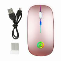 2.4GHz Wireless Optical Mouse USB Rechargeable RGB Cordless Mice For PC Laptop