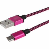 1M / 3FT Micro USB Fast Charger Data Sync Cable Cord (Pink)