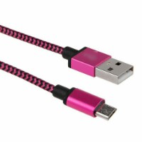 2M / 6FT Micro USB Fast Charger Data Sync Cable Cord (Pink)