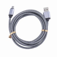 2M / 6FT Micro USB Fast Charger Data Sync Cable Cord (Silver)