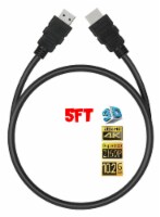 HDMI Cable 1.4 4K 3D HDTV compatible with PC Xbox ONE PS4 High Speed Plug 5 FT FEET Perspective: Main