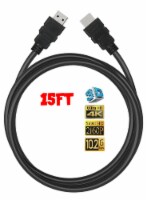 HDMI Cable 1.4 4K 3D HDTV PC compatible with ONE PS4 High Speed Plug 15 FT FEET Perspective: Main