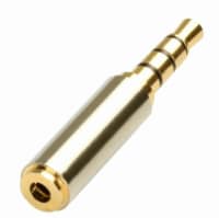 Gold 2.5mm Female to 3.5mm Male Stereo Audio Headphone Jack Adapter Converter