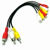 3 RCA Male Jack To 6 RCA Female Splitter Audio Video AV TV DVD Adapter Cable