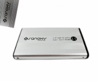 SANOXY USB External 2.5-Inch HDD SATA Enclosure Case (SILVER)