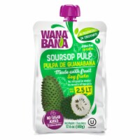 Wanabana 100 Percent Real and Natural Fruit Pulp for Juice Making, Soursop, 17.64 Ounce