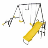 XDP Recreation The Titan Outdoor Backyard Kids Playground Swing Set with Slide Perspective: Main