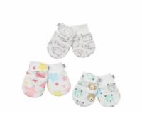 Darlyng & Co.'s Anti-Scratch Newborn Baby Mittens (0-6 months) 3 pairs (Pink- Girl)