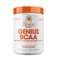 Genius BCAA Energy Powder, ORANGE- Nootropic Amino Acids & Muscle Recovery Supplement