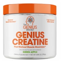 Genius Micronized CREATINE Monohydrate Powder, GREEN APPLE- Supports Muscle Building