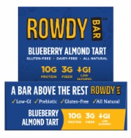Rowdy Bar Blueberry Almond Tart Prebiotic Bar Perspective: Main