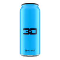 3D Blue Energy Drink