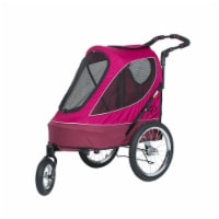 Petique All Terrain Pet Jogger Stroller Wagon w/ Large Bike Tires, Blazin' Berry