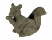 Old Wood Carved Look Indoor Outdoor Squirrel Planter Statue