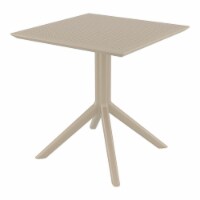 Compamia Sky 27 inch Square Polypropylene Dining in Taupe Finish