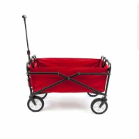 Seina Steel Compact Collapsible Folding Outdoor Portable Utility Cart - Red