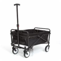 Seina Heavy Duty Compact Collapsible Outdoor Garden Camping Utility Wagon - Black Perspective: Main