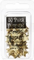 Creative Impressions Metal Paper Fasteners 50/Pkg-Stars - Gold