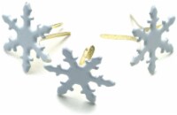 Creative Impressions Painted Metal Paper Fasteners 50/Pkg-Snowflakes - White