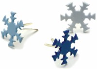 Creative Impressions Painted Metal Paper Fasteners 50/Pkg-Snowflakes - Winter