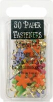 Creative Impressions Painted Metal Paper Fasteners 50/Pkg-Funky Flowers - Tropical