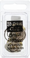 Metal Spiral Clips .75 25/Pkg-Gold & Silver