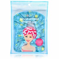 Spa Savvy Woven Printed Oversized Shower Cap Perspective: Main