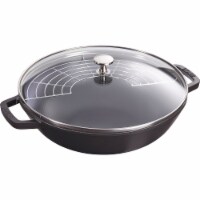 Staub Cast Iron Perfect Pan , Dutch Oven, 4.5-quart, serves 4-5, Made in France, Matte Black