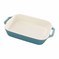 Staub Ceramic 10.5-inch x 7.5-inch Rectangular Baking Dish - Rustic Turquoise
