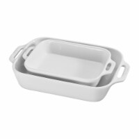 Staub Ceramics 4-pc Baking Pans Set, Casserole Dish with Lid, Brownie Pan,  White, 4-pc - Kroger