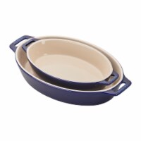 Staub Ceramic Oval Baking Dish Set - Dark Blue