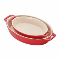 Muscle Rack Ceramic Oval Baking Dish Set - Cherry