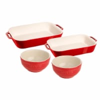 Staub Ceramics 4-pc Baking Dish Set - Cherry