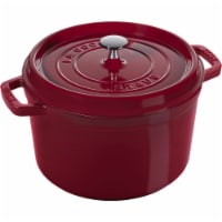 Staub Cast Iron Dutch Oven 5-qt Tall Cocotte, Made in France, Serves 5-6, Grenadine