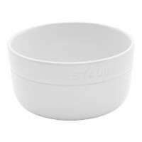 Staub Ceramic Dinnerware 4-pc 5-inch Cereal Bowl Set - White