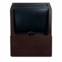 Walnut And Leather Desktop Cell Phone Holder