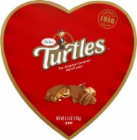 DeMet's Turtles Caramel Nut Clusters Heart Shaped Box Valentine Candy Perspective: Main