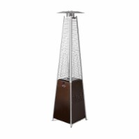 AZ Patio Tall Outdoor Triangle Glass Tube Liquid Propane Heater, Hammered Bronze