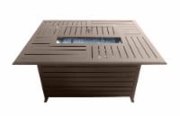 AZ Patio Heaters FS-1010-T-12 Rectangular Slatted Aluminum Firepit, Hammered Bronze - 22.5 x